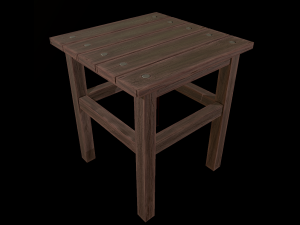 stool trees low poly 6 texture options and high poly 3D 模型