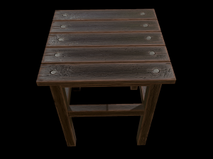 stool trees low poly 6 texture options and high poly 3D 模型