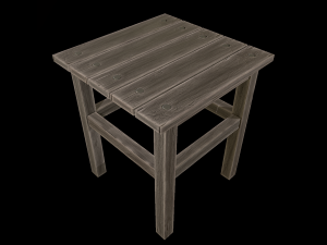 stool trees low poly 6 texture options and high poly 3D 模型
