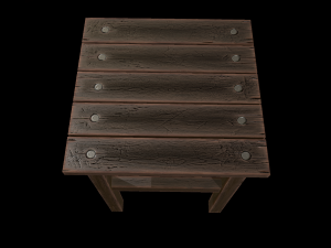 stool trees low poly 6 texture options and high poly 3D 模型
