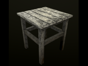 stool trees low poly 6 texture options and high poly 3D 模型