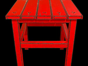 stool trees low poly 6 texture options and high poly 3D Model