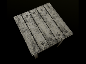 stool trees low poly 6 texture options and high poly 3D 模型