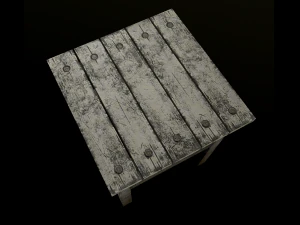 stool trees low poly 6 texture options and high poly 3D Model
