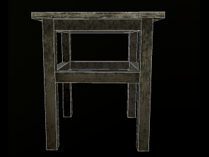 stool trees low poly 6 texture options and high poly 3D 模型