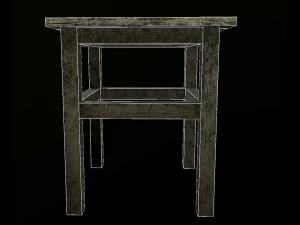 stool trees low poly 6 texture options and high poly 3D Model