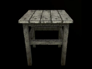 stool trees low poly 6 texture options and high poly 3D Model