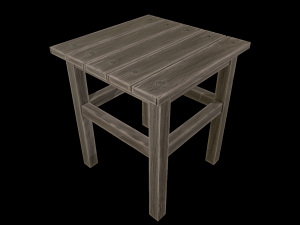stool trees low poly 6 texture options and high poly 3D 模型