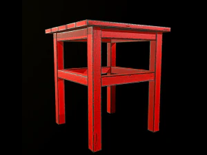 stool trees low poly 6 texture options and high poly 3D Model