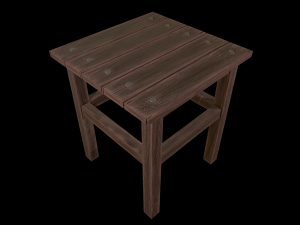 stool trees low poly 6 texture options and high poly 3D 模型