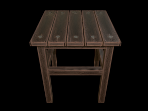 stool trees low poly 6 texture options and high poly 3D 模型