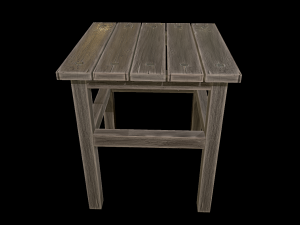 stool trees low poly 6 texture options and high poly 3D 模型