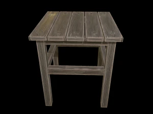 stool trees low poly 6 texture options and high poly 3D Model