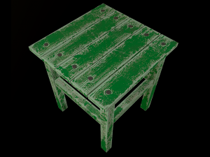 stool trees low poly 6 texture options and high poly 3D 模型