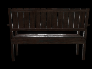 bench trees low poly 6 texture options and high poly 3D 模型