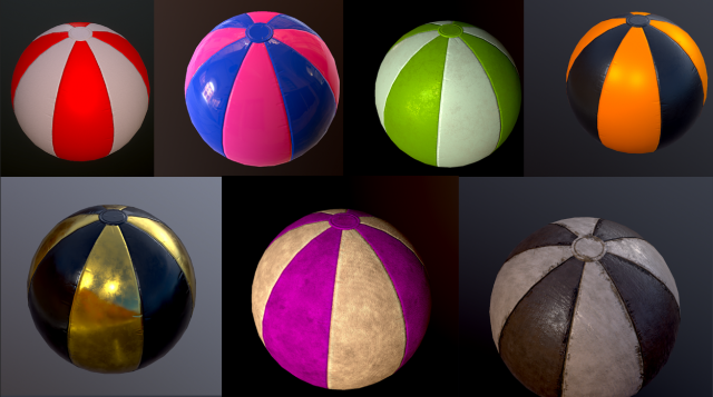 beach ball low poly and high poly Modelo 3D .c4d .max .obj .3ds .fbx .stl .blend 