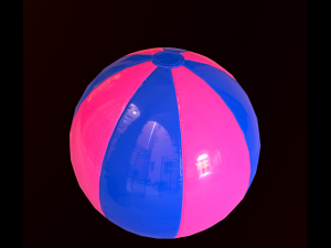 beach ball low poly and high poly Modelo 3D
