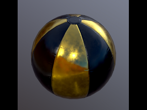 beach ball low poly and high poly Modelo 3D
