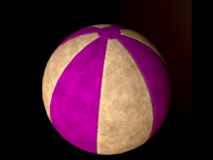 beach ball low poly and high poly Modelo 3D