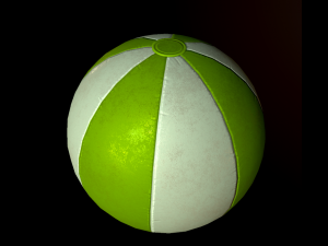 beach ball low poly and high poly Modelo 3D