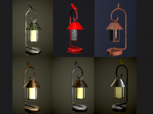 flashlights low poly 6 texture options 3D 模型