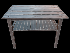 table trees low poly 6 texture options and high poly 3D Model