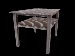 table trees low poly 6 texture options and high poly 3D Model