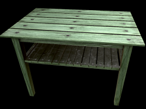 table trees low poly 6 texture options and high poly 3D Model