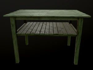 table trees low poly 6 texture options and high poly 3D Model