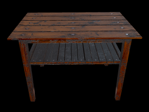 table trees low poly 6 texture options and high poly 3D Model