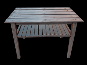 table trees low poly 6 texture options and high poly 3D Model