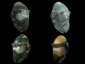 helmet sci fi 4 texture options low and high poly 3D Models