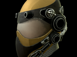 helmet sci fi 4 texture options low and high poly 3D Model