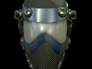 helmet sci fi 4 texture options low and high poly 3D Model
