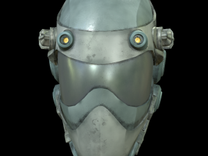 helmet sci fi 4 texture options low and high poly 3D Model