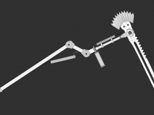 scythe steampunk low poly 4 texture options and high poly Modèle 3D