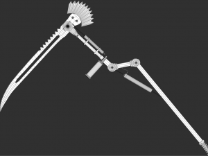 scythe steampunk low poly 4 texture options and high poly Modèle 3D