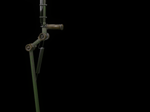 scythe steampunk low poly 4 texture options and high poly Modèle 3D