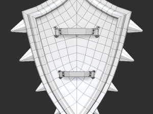 shield with eye low poly 6 texture options and high poly 3D 模型