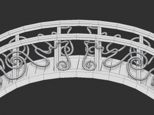 bridge 4 texture options low and high poly 3D 模型