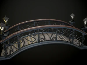 bridge 4 texture options low and high poly 3D Model