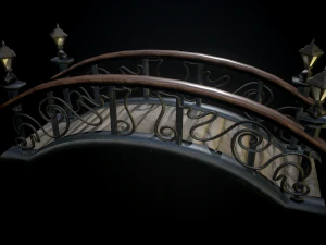 bridge 4 texture options low and high poly 3D Model