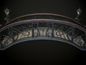 bridge 4 texture options low and high poly 3D Model