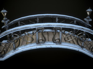 bridge 4 texture options low and high poly 3D 模型