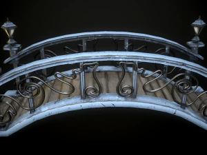 bridge 4 texture options low and high poly 3D Model