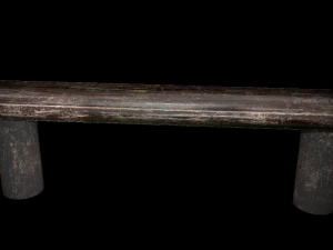 old wooden bench low poly 3D Model
