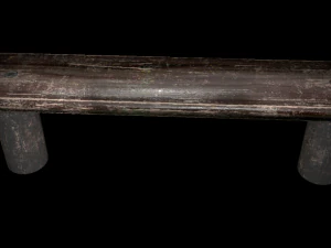 old wooden bench low poly 3D Model