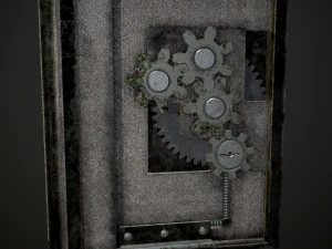 steampunk book low poly 4 texture options 3D Model