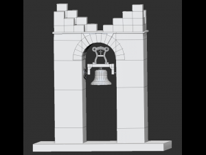 stone bell tower low poly 3 texture options 3D Модель