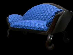 vintage sofa 6 texture options 3D Model